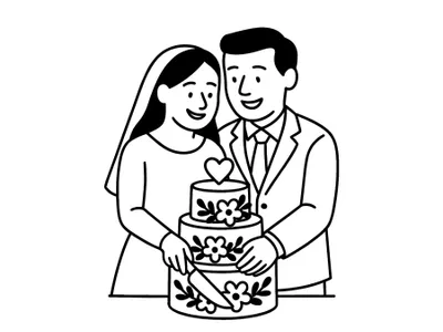 Illustration zur Aufgabe: Hochzeitstorte