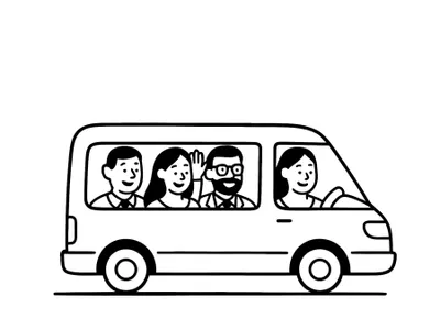 Illustration zur Aufgabe: Anfahrt und Parken organisieren