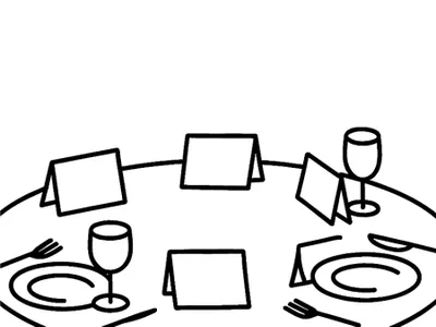 Illustration zur Aufgabe: Sitzordnung und Tischkarten