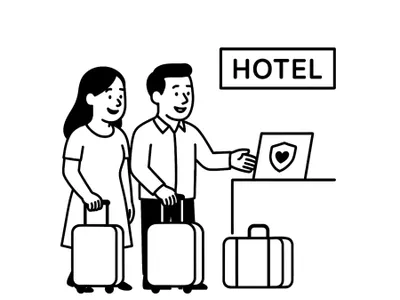 Illustration zur Aufgabe: Unterkünfte für Gäste